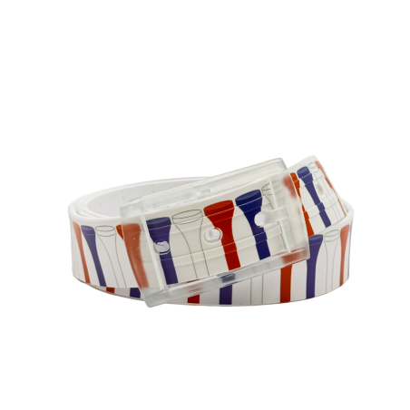 The " 3 tees" belt by the golf artist : Hubert Privé belt
