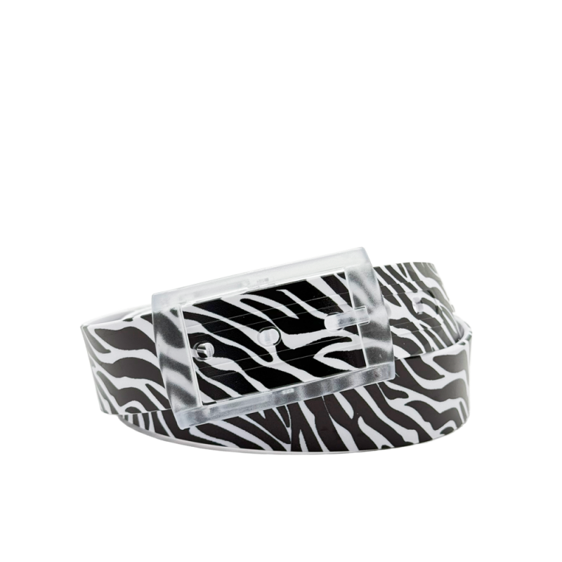 The Black Zebra belt silicone like plastic belt, for Men and Women