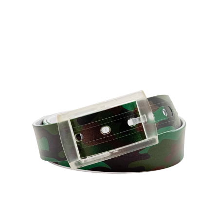 Ceinture Imprimée motif Camouflage kaki