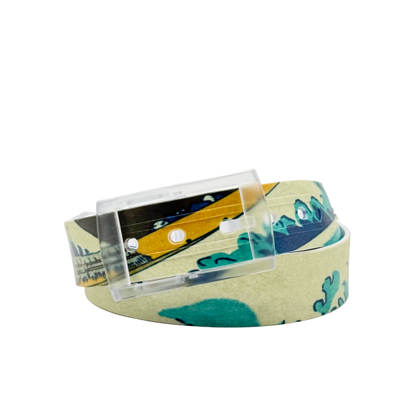 The Hokusai waves silicone like plastic Belt, for Men and Women