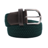 The "adventurer" dark green braided belt