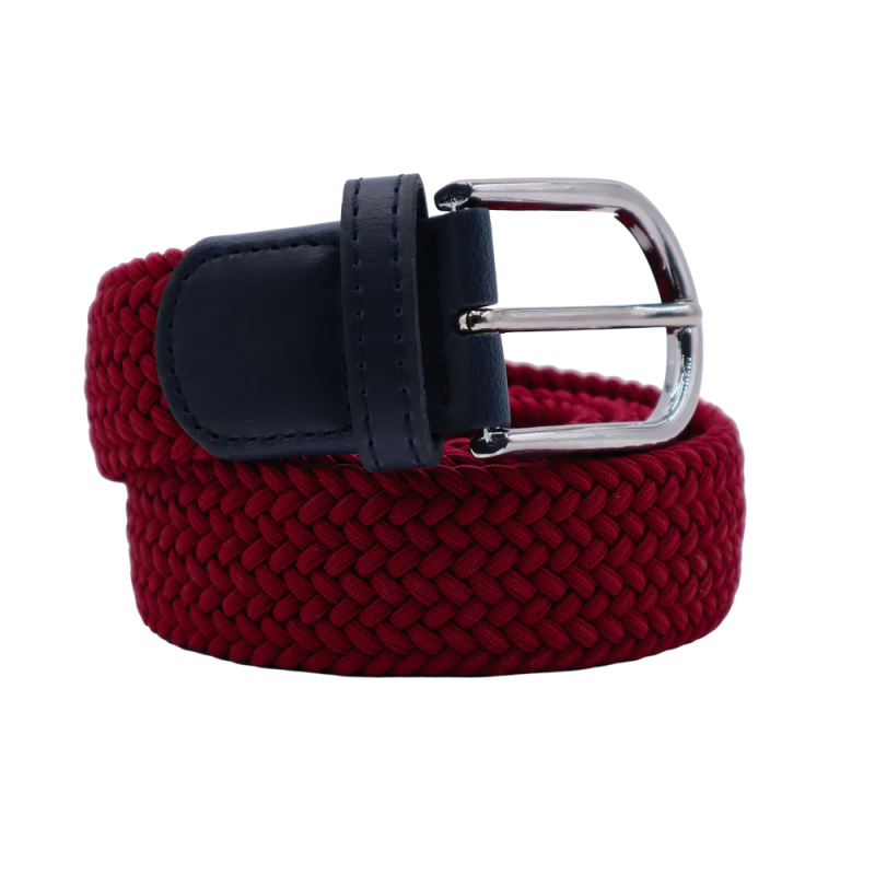 The "adventurer" burgundy braided belt