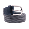 L'Aventurière – Ceinture tressée élastique unie gris clair unisexe