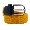 L'Aventurière – Ceinture tressée élastique unie jaune unisexe