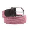 L'Aventurière – Ceinture tressée élastique unie rose pale unisexe